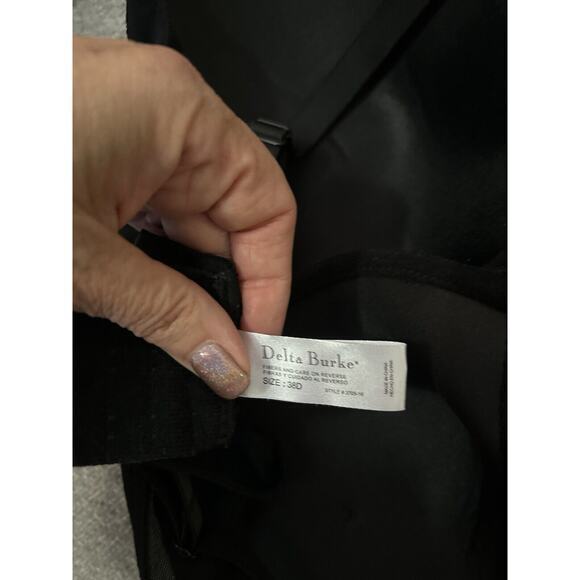 Delta‎ Burke Bra Black Lace Full Coverage Padded Underwire Mesh Back 38D - Picture 4 of 4